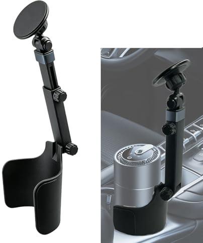 SEYUGOPTI 2 in 1 Handyhalterung Auto Getränkehalter, Teleskoparm Cupholder Handyhalter Automobil für Magsafe Halterung für iPhone17 16 15 14 13 Android Smartphone, 360°Drehbar