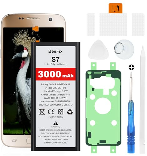 Akku für Samsung Galaxy S7 | 3000mAh hohe Kapazität, intelligenter Chip für längere Laufzeit, Sicherheit, Profi-Werkzeugset inkl.
