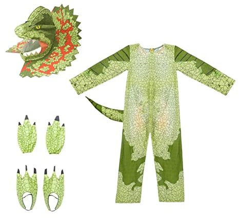 ZPGVWXKO Costume con Tuta Copricapo Guanti E Copripiedi in Poliestere Traspirante per Recite Halloween Spettacoli Cosplay Feste Bambini Adatto a R, M
