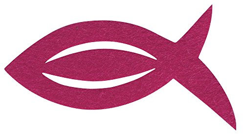Rayher 53566264 Filz Manschette für Servietten Fisch, 13,5x7,5x0,2cm,