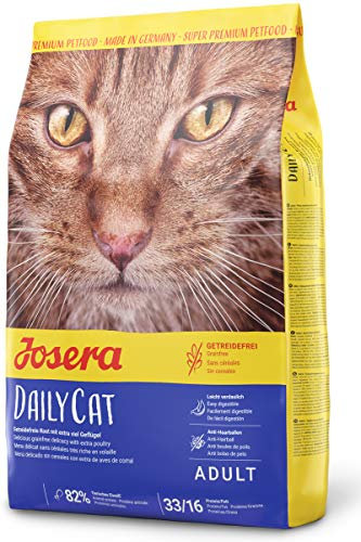 JOSERA DailyCat (1 x 400 g) | Adult | Premium Trockenfutter für ausgewachsene Katzen | Geflügel & Süßkartoffel | erlesene Kräuter & gesunde Früchte | getreidefrei | Katzenfutter | 1er Pack
