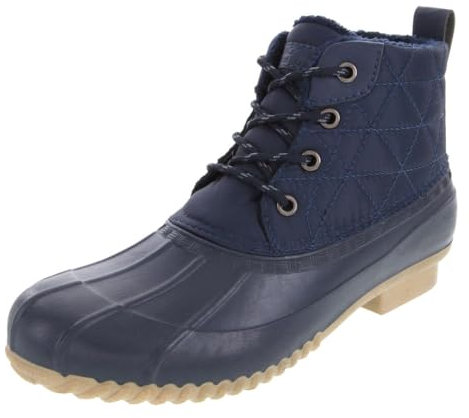 LONDON FOG Winley Damen Stiefel, Enten-Design, Marineblau, 39 EU
