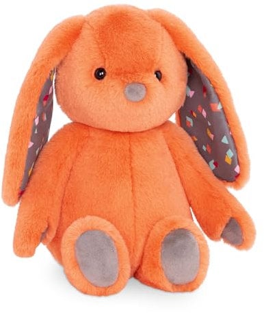 B. toys Kuscheltier Hase – Superweich mit langen Ohren – Plüschtier orange, Baby und Kinder Spielzeug für Mädchen und Jungen ab 0 Monate