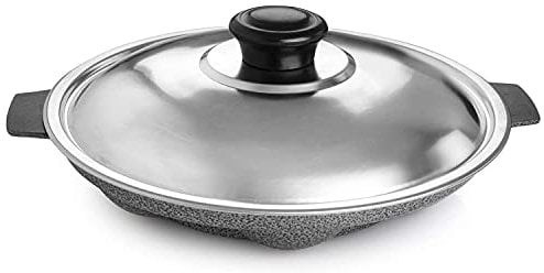 SHRIYA Antihaft-Appam Patra Pfanne 7 Mulden mit Edelstahldeckel