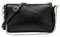 SH Leder Echtleder Schultertasche Umhängetasche Handtaschen Clutch kleine Tasche Abendtasche 23x13cm Jennie G323 (Schwarz Metallic)