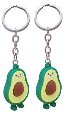 ARFUKA 2 Stück Schlüsselanhänger Strass Avocado Anhänger Autoschlüsselanhänger Schlüsselringe Schlüsselbund Keychain Geburtstaggeschenke Valentinstaggeschenk