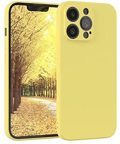 EAZY CASE - Silikonhülle für iPhone 13 Pro Hülle Silikon Case Gelb weich stoßfeste Handyhülle iPhone 13 Pro Schutzhülle mit Kameraschutz Dünn Premium Schutz Cover TPU Phone Bumper in Pastellgelb