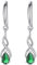 WOVEE Ohrringe Silber 925 Hängend AAA Zirkonia Smaragd Ohrhänger Lange Hängeohrringe Damen Braut Hochzeit Schmuck
