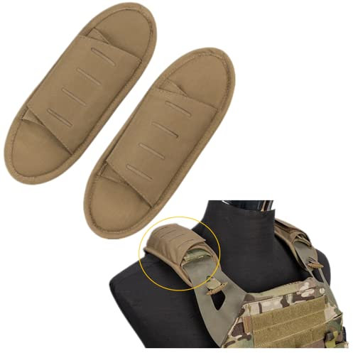 ACEXIER Lot de 2 coussinets d'épaule pour gilet tactique sac à dos (Tan)