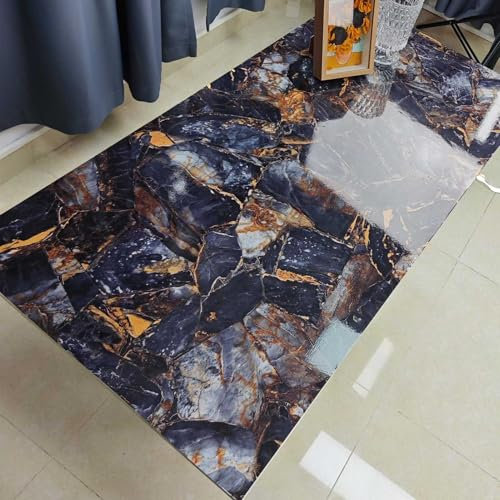 HotDecor Klebefolie Marmor Blau Lila Abwaschbare Tapete 60cm X 300cm Küchenfolie Selbstklebend für Arbeitsplatte Schränke Küchentapeten Möbelfolie Marmor Folie Selbstklebend Wand Tapeten Wohnzimmer