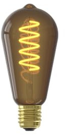 CALEX LED Lampe E27, ST64, Spiralförmig Filament, Vintage Rustikal, Warmweiß Licht, dimmbar