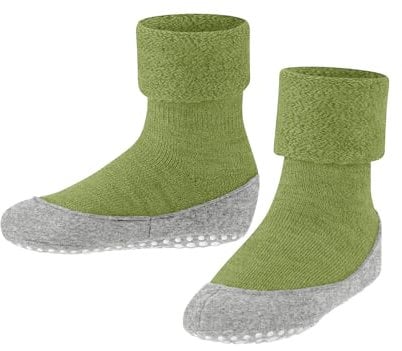 FALKE Unisex Kinder Stoppersocken Cosyshoe K Hp Wolle rutschhemmende Noppen 1 Paar, Grün Bamboo 7650, 31/32 EU