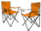 Spetebo Camping Klappstuhl mit Getränkehalter 2er Set - orange - Campingstuhl klappbar mit Tragetasche - Stuhl faltbar für Festival Freizeit Garten Angler Sessel Belastbarkeit bis 100 kg