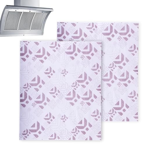 Cooker Hood Filter Paper, 2 Pack Kitchen Extractor Fan Filters, Universal Cooker Hood Filter Extractor with Saturation Indicator, Cut to Size Filter for Extractor Fan Cooker Hoodhood