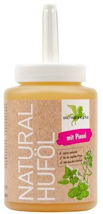 Bense & Eicke Natural Huföl mit Pinsel 450 ml - 100% natürliches Hufpflegeöl
