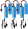 6 Pezzi Batteria Agli Ioni di Litio 3.7v 2000 mAh Batterie Ricaricabili 18650 con Caricabatterie USB Spina SM-2P per Auto RC Robot