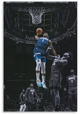 ARKR Anthony Edwards Slam Dunk Poster, Wandkunst, Vintage-Kunst, Raumdekoration, ästhetisches Schlafzimmer-Poster für Schlafzimmer, 40 x 60 cm, ungerahmter Stil