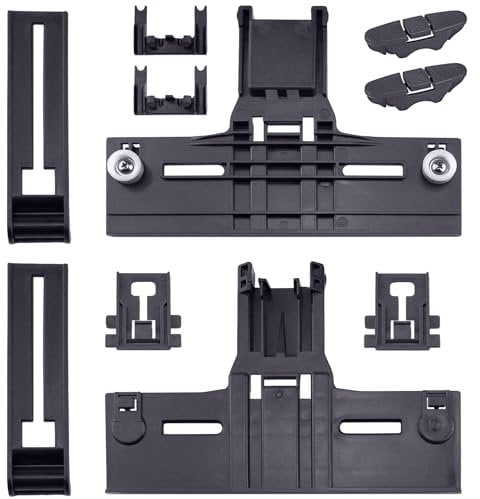 Upgraded W10350376 Dishwasher Top RackAdjuster Part Repair Kit (10pcs) with W10195840 & W10195839 & W10250160& W10508950 Upper Parts Replacement for Whirlpool Kenmore Dishwasher