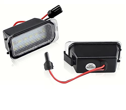DEMUR 2PCS LIGHT License Plate Light, for Jaguar, XF X250 XJ X351 Auto Rear Number Plate Lamps Car Styling Replacement White Car Registration Plate Bulb