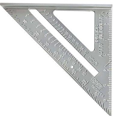 Set square, Speed Square, Set Square Carpentry, Roofing Square for Multi-Functional High Precision Carpenters Square Tool Layout Tool Kit for Roofing and Windows Home Builders