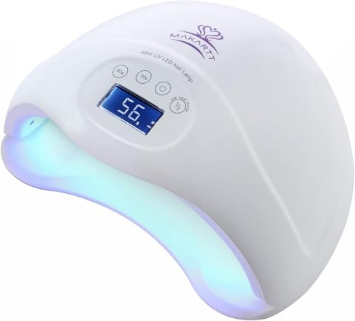 Makartt LED UV Nail Lamp - 48W Nail Dryer Gel Nail Curing Lamp for Gel Polish, UV Light for Gel Nails with 3 Timer Auto Sensor
