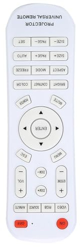 OVAQUIXI Smart Remote Control for Projector, DC 3V Portable Projector Replacement Remote with 10 Meters Control Distance, White
