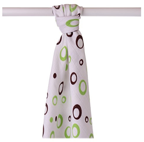 XKKO BMB090032A Bambus Windeltücher zum Wickeln, beim Stillen, als Unterlage oder leichte Decke, Windeln 90 x 100 cm, grün