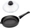 Eurolux Guss-Pfanne Ø 20 cm Induktion Set mit Deckel aus Glas - flacher 5 cm Rand - Alugusspfanne mit abnehmbaren Stiel & Antihaft-Beschichtung - Made in Germany