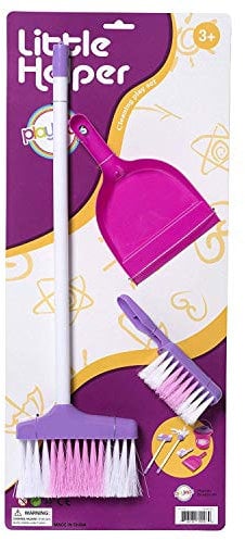 Playkidiz Kids Cleaning Set - Cleaning for Kids Include 3 Clearing Toys Broom, Dustpan and Brush, Great Toy Gift for Children – Perfect for toy cleaning set for toddlers