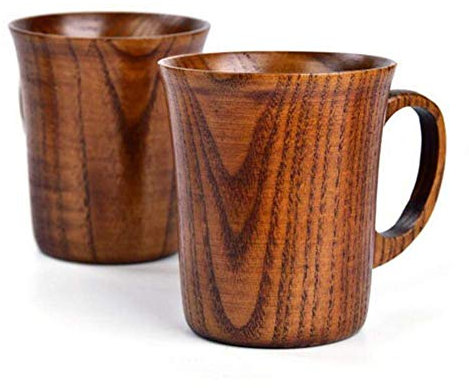 Reuvv Holz Tasse Solid Jujube Becher Holz Kaffee Bier Becher Holz Tasse Handgefertigt Teetasse mit Griff Wasser Tasse Holz Küchen bar Langlebig