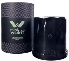 Wakit Grinders (KLR Tree Goddess) - Electric Herb Grinder with See Through Herb Chamber Lit by LED Lights While Grinding When Ball and Chain is Activated via Quick Short Taps