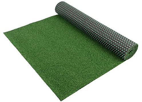 Balkon-Rasen Kunstrasen im Festmaß - WIMBLEDON, 2,00m x 3,00m, 7mm Höhe, Wasserdurchlässiger Outdoor Bodenbelag, Rasen-Teppich