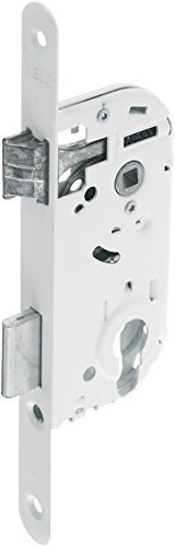 Yale Y50R-A40/B/SF - Serrure à encastrer coffre 135 mm pour cylindre (non fourni), axe à 40 mm, blanc, gâche incluse