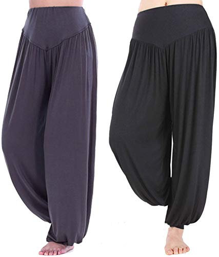 Hoerev Haremshose aus super weichem Modal-Elastan, für Yoga oder Pilates - - XX-Large