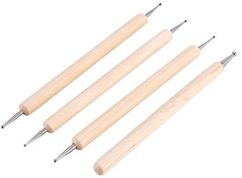 Stylet de boule, stylet de boule d'argile, outil de sculpture d'argile de gaufrage de polymère de 5.1 pouces pour la poterie d'outil d'artisanat de Sculpture de main