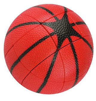 Oostifun FunnyGoo 6 cm Durchmesser, Basketballform, magischer Puzzle-Würfel, magischer Ball, intelligenter 3D-Geschwindigkeitspuzzle-Würfel, Lernspielzeug für Kinder und Erwachsene (rot)