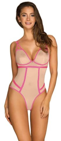 Obsessive Nude Body mit Streifendesign