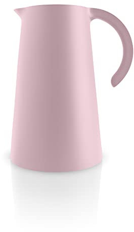 EVA SOLO Rise Pichet Isotherme 1 l | Rose Quartz | Ouverture et Fermeture Facile avec Un Bouton Pression | Insert en Verre, Plastique