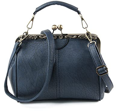 LUI SUI Damen Handtaschen Damen Top Griff Taschen PU Leder Stilvolle Tote Umhängetaschen Geldbörse Dunkelblau