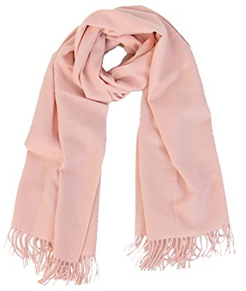 Micoop Winter Cashmere Feel Schal Einfarbig Pashmina Schal Wraps Weiche Warme Decke Schals für Frauen Mädchen, rose, One size