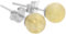 Edelstein Ohrstecker in 925er Silber | Kugel/Perle 6 mm Durchmesser | Ohrringe mit Verschluss (Citrin)