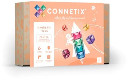 CONNETIX Pastel Square Pack, 40 Pieces