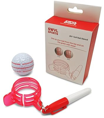 SWVL Sports 360° Golf Ball Line Drawing Marker Alignment Stencil Tool