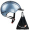 RL24 - Casco Kinder Reithelm Choice Turnier inkl. Schutzbeutel | Reitkappe für Mädchen & Jungen | Helm zum Reiten, Fahrrad- & Skifahren | Reiterhelm in Blau/Grau Glanz | Größe S (52-56 cm)