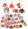 JZK 30 x Feuerwehrmann Schlüsselanhänger - Feuerwehrauto, Feuerlöscher, Helm, Jacke - Feuerwehr Thema Geburtstag Party Gefälligkeiten
