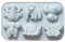 Stampi per animali gommosi, stampi in silicone per animali | Stampi per biscotti e dolci al cioccolato | Stampo per cottura in silicone a 6 cavità per torta gommosa, cioccolato, b