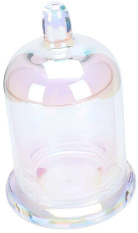 STOBAZA Glaskerzenbecher Spitz Zulaufender Kerzenhalter Tortenständer Mit Deckel Kerzenhalter Für Den Tisch Cupcake Ständer Transparenter Kerzenhalter Cupcake Halter Ständer