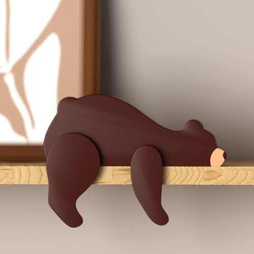 PUTSKA Wald-Kinderzimmer Deko – Holzfigur Tier für Baby Jungen Kinderzimmer, Wald Dekoration für Zimmer, Regal, Schlafzimmer (Bär)