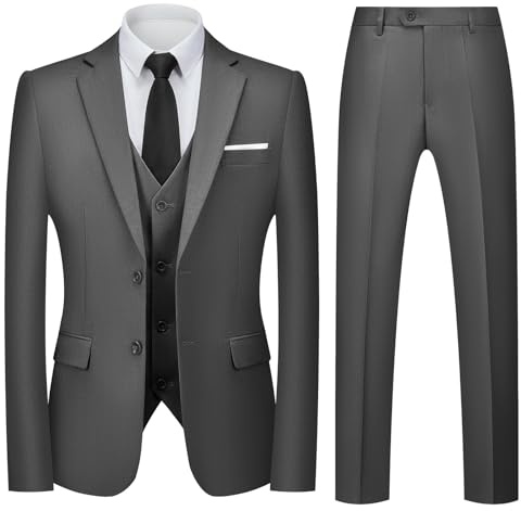Autsel kostym herr slim fit 3 delar kostymer business herrdräkt 3-delad för bröllop kavaj byxor väst formell middagsdräkt