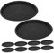 BEBEMOKO Pflanzenwasserschale Set mit 10 Schalen für Topfpflanzen Kunststoff Blumentopf Tabletts Wasserdicht für Haus und Garten Dekor
